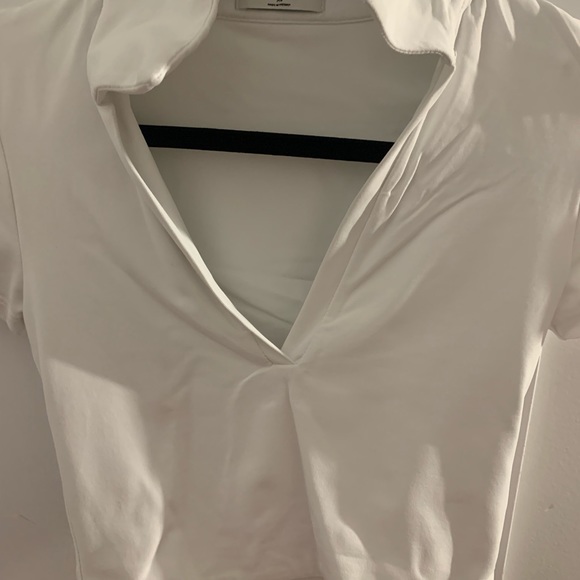 ARITZIA CONTOUR POLO TEE - WHITE 🤍 - Picture 4 of 9